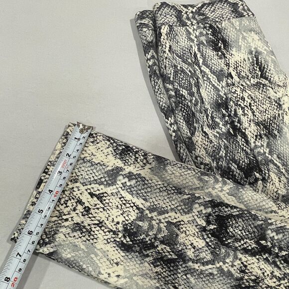 ~ ZARA Basic MED Snakeskin Pattern High Rise White Grey Black Cream Lightweight - Picture 10 of 13
